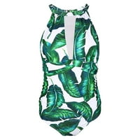Ženski kupaći kostimi ispod, axxd cvijet Ispis Jedno kupaće kostimi Mrežnica za plivanje Ruched Monokini