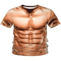 REJLUN muškarci T majice 3D digitalni tisak majica Crew vrat ljetni vrhovi Redovna fit Basic Tee Fashion