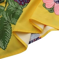 Skirte Roliyen Maxi za ženska boemska cvjetna suknja od cvjetnog tiskane labave partijske partijske