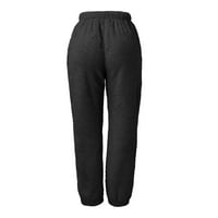 Njshnmn Loose hlače Baggy pantalone Yoga hlače Žene teretane Sport Jogger Hlače Dukserice, crna, l