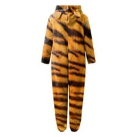 Aloohaidyvio pidžame za žensko čišćenje, vunena leopard Onesie kapuljača pidžama patelica sa dugim rukavima plišani kombinezon