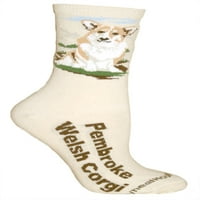 Pembroke Welsh Corgi prirodne velike pamučne čarape
