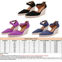 Tenmi ženske pumpe cipele šiljaste ploče za klinove kopče sa sandale za pete, visoke pete Žene Elegantne lagane haljine cipele plave boje 8.5