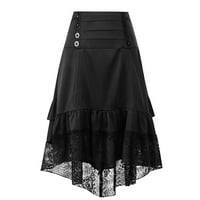 Luiyenes Retro i šivanje dame čipke vrećice jesen zimska gumna suknja ženska haljina