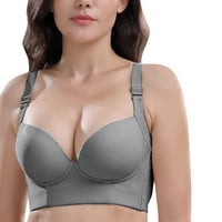 Wozhidaoke grudnjaci za žene One Fab Fit Underwire grudnjak Push up majica BRA moderni Demi grudnjak