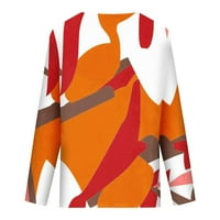 Ženski vrhovi Trendi boja blok čipke Vrući vrat Comfy tucin jeseni košulje Bluze s dugim rukavima Labave