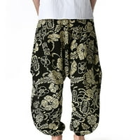 Homodles Muške izdržljive pantalone - Yoga FIT Hlače Khaki veličine m