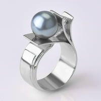 Opolski modni žene Fau Pearl Rhinestone umetnuli prsten za prstenje vjenčani nakit poklon
