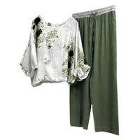 Pseurrlt Ljeto Ženske pantalone odijelo Obriši žene Print modne hlače