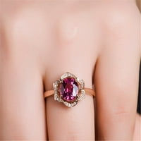 Jikolililili cvjetni kristalni vjenčani prsten za žene nakit dodaci za rušev zlatni zlatni angažman prsten hipoalergeni prstenovi božićni bavi čišćenje