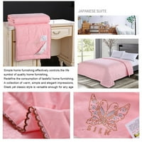 Ljetno klimatizaciju Prekriva za zamjenu za pranje za hlađenje od svilene pokrivač od putne kampiranje 180 * ružičasta