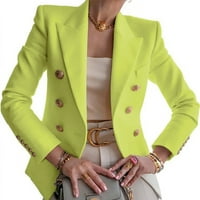 Loyisvidion kaput žene dugmad dugih rukava čvrstog kaputa od kaputa od kardiganata dugačka odjeća zelena