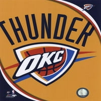 Oklahoma City Thunder Tim logotip fini umjetnički poster Print