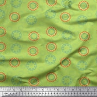 Soimoi Green Heavy Canvas tkanina umjetnička cvijeta mandala tkanini otisci sa dvorištem širom