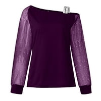 Ženski vrhovi cvjetni spremnici bez rukava Ležerne prilike ljetne V-izrez T-košulje Purple XL