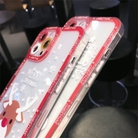 Za iPhone 7p 8p Case Božićni iPhone CASE Clear Slatka Santa Claus Meka zaštitni poklopac školjke, Božićna