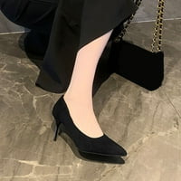 Miayilima Crne visoke pete za žene Summer Casual Modne cipele Casual Cipes je šiljao nožni sandale