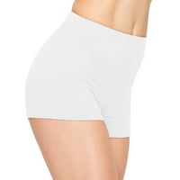 Ženska maslačka mekana skočna joga kratke hlače bijela 3xl