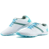 ROTOSW Ženske hodanje cipele čipke Up tenisice šiljcine atletske cipele lagane sportske obuće obuka prozračna bijela plava 5