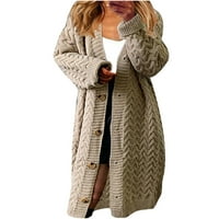 Kakina s ležernim ženskim jakne i kaputi čineći ženska pletiva labava srednja dužina nepravilnog džemper