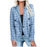 Ženski zimski kaput jesen jakna dugme za odjeću plastični kaput bluza bluza plava m