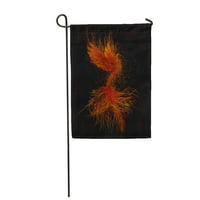 Šareno prikazivanje 3D vatrenog letenja feniran narančasto apstraktno bašte zastava ukrasna zastava