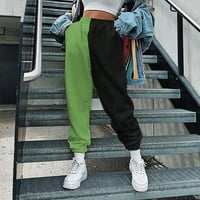Ženske hlače zazor rasprodaje Žene dame Spring Casual Slim Sportske džep Loose hlače pantalone zelena L P15779
