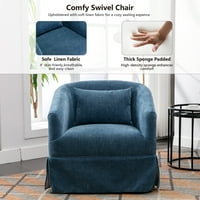 Oweessir Tapacirana okretna stolica, Moderne udobne akcentne fotelje sa jastukom, posteljina tkanina