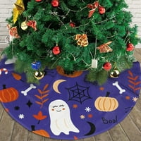 Halloween Božićna suknja, duhovi pauci bundeve ljubičaste praznične zabave Unutarnji ukrasi ukrasi,
