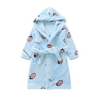 HGW zimski kaputi za djevojčice Toddler Baby Boys Girls Crtani ogrtači za spavanje noćne rube Flannel