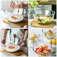 Clear Glass Salat Bowl Noodle Bowl Microosna pećnica Savačka posuda Suho Rice Bowl