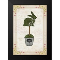 Pugh, Jennifer Black Modern Modern Framed Museum Art Print pod nazivom - Topiary Bunny