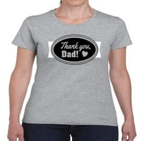 Dan očeva hvala ti tata u obliku majice u obliku žena -image by shutterstock, ženska XX-velika
