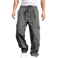 Muške pantalone casual pantalone muške teretne hlače Slim više džep ravne pantalone na otvorenom sportske kombinezone hlače na klirensu