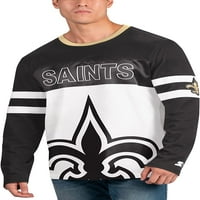Muške crne bijele nove Orleans Saints_ Halftime majica dugih rukava
