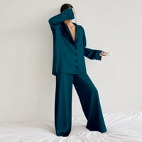 Ženska dva odijela tanka imitacija svilene pidžame vanjsko trgovinsko svilena svila i može se nositi izvan setova