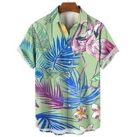 Nova havajska majica za muškarce Plaža za odmor Majica kratkih rukava rever gumb Muška majica Modni casual muški odjeća za bluzu
