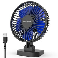 USB ventilator, mali, ali moćan, tihi prenosivi ventilator za stol za radnu površinu, podešavanje 40 ° za bolje hlađenje, brzine