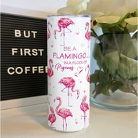 Flamingo Tumbler Pink Flamingo Pokloni za žene Najbolja šolja Slatka kava Tumbler Rođendan OZ Vakuum