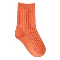 Dječje čarape bombonske obojene dvostruke igle za bebe Mid Calf čarape Modne čarape od pune boje 5- Y