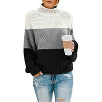 Ženski džemperi Baggy Fit džemper Cardigan Casual Crew Džebolje za devojke Crni XL