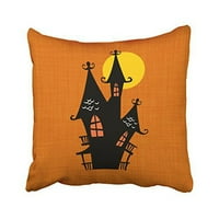 Winhome Retro Halloween Haunted House Backing Jastuk za bacanje jastuk Cushion Cover Case Jastuipkes