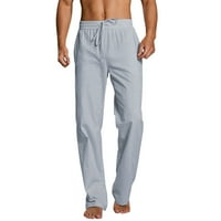 Yubnlvae labave pantalone muške casual čvrste pantne kratke pune dužine ravne pantske kratke džepove modne hlače hlače