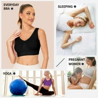 Ženski sportski grudnjak žica Stretchy Bespremljiva podstavljena joga grudnjaka za vježbanje joga spava