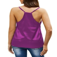 Niuer Womens Silk Camisole The Tanks casual labav ljetni kami top meko satenski prsluk bez rukava bez rukava