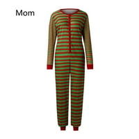 Dolith, Božićne pidžame za porodičnu opremu, sin kćeri setovi, meka, zelena, mama božićna žena prugasta