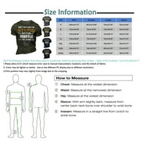 Udobne boje Thirt Odjeća Muška majica Majice Grafički tekst Crni Vojni zeleni bazen Tamno siva 3D štamparija