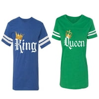 Kralj & Queen Color Podudarni par pamučni dresovi