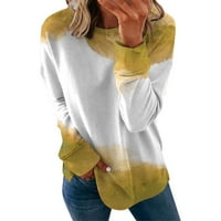 Durtebeua Crewneck Pulover vrhovi za žene stalak kapuljač sa ovratnikom vintage dugih rukava pulover