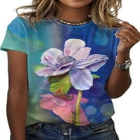 Colisha Women Loose Work Majica Daisy Boho majica Bohemian cvjetna tunička bluza